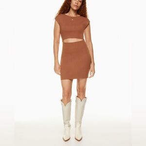 Aritzia Wilfred Cutout Knit Mini Dress